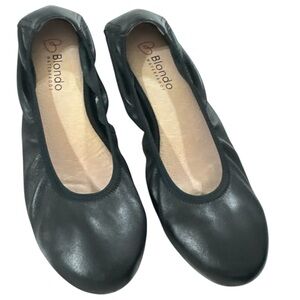 Blondo Becca Ballet Waterproof Flats Black Slip On Comfort EUC Size 8.5